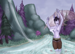 my new draenei enjoying low level quests