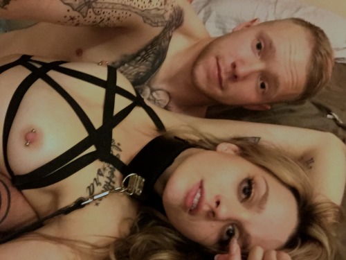 letmebowtoyou:tattoos for daddy  daddy keeps his bitch on a leash;)Yet also too cute for words