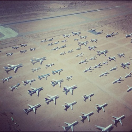 instagram:  A Visit to the Aircraft Boneyards of the Southwestern United States  Throughout the deserts of the Southwestern United States, large groupings of parked, retired planes—aircraft boneyards—lie scattered. Most aircraft at the boneyards are