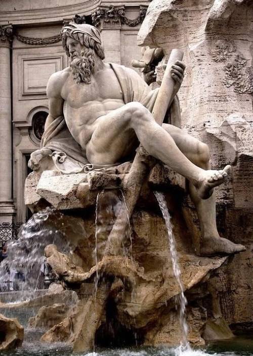 alanspazzaliartist: The “Fontana dei Quattro Fiumi” (Fountain of the Four Rivers – 1648-51) by Gianl