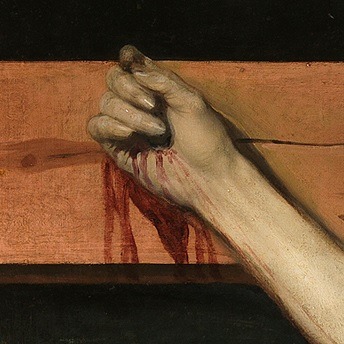 fyhcreepyreligiousart:Christ Crucified by Diego VelazquezDepicting the famous execution of Jesus, im