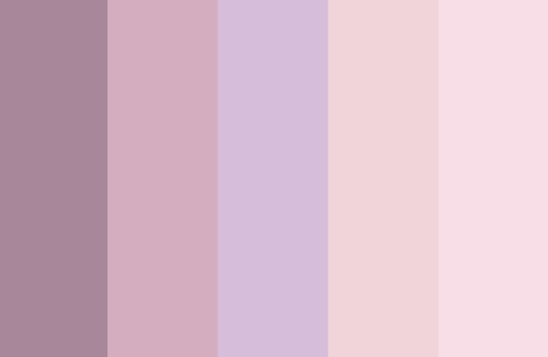 color-palettes:Bouquet Princesse - Submitted by Bonbon-parfait#A8879A #D4AEBE #D6BDD9 #F1D4D9 #F7DEE