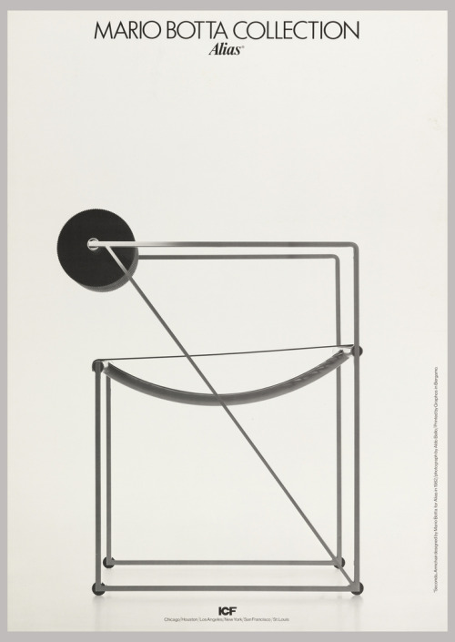 Mario Botta, Secondo chair, 1982. For Alias, Italy. Photo: Aldo Ballo. Via Cooper Hewitt