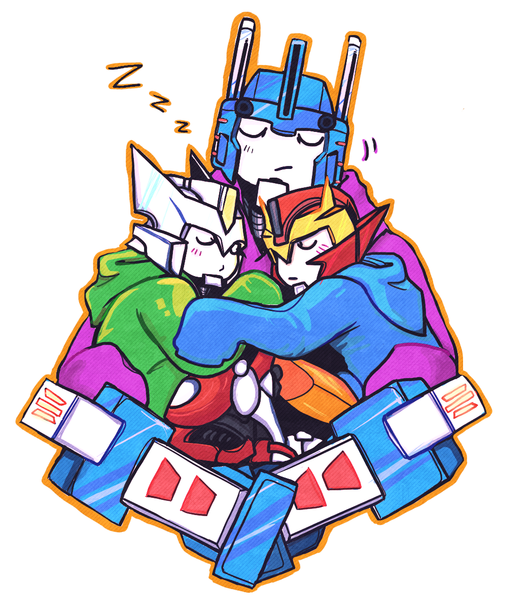 manicscribble:  rocketjumpwaltz:  uuuuuuu command trio cuddle pile lines by me, colors