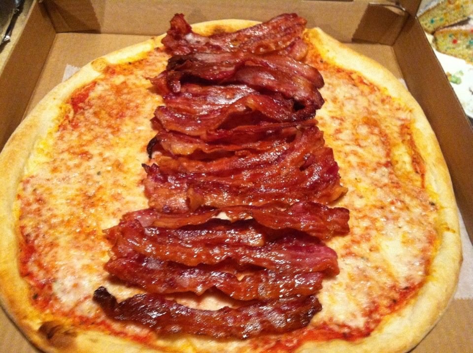 nuttedtwice:foodhumor:Meet the burrito-filled bacon pizza burrito. Yes ...