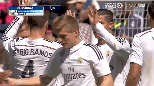 gfsports: Cristiano completes the eight minute hat trick - 38’