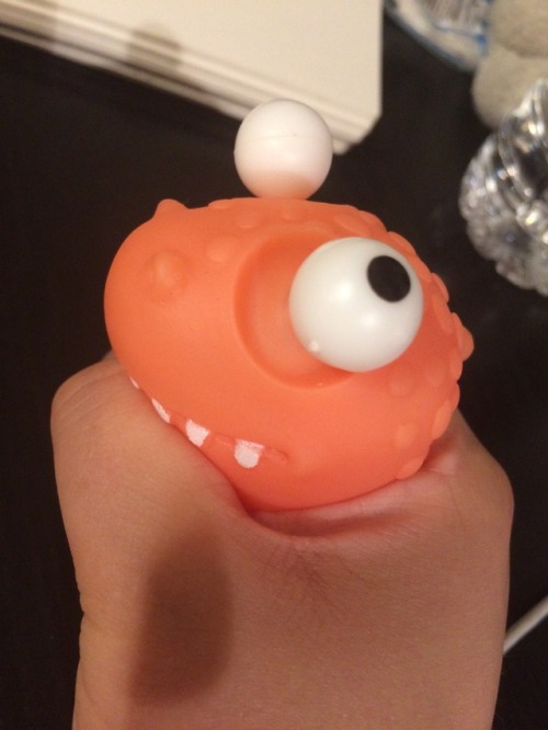 I love my squeezly dinosaur friend but I want to put his eyeballs in my mouth … very badly&he