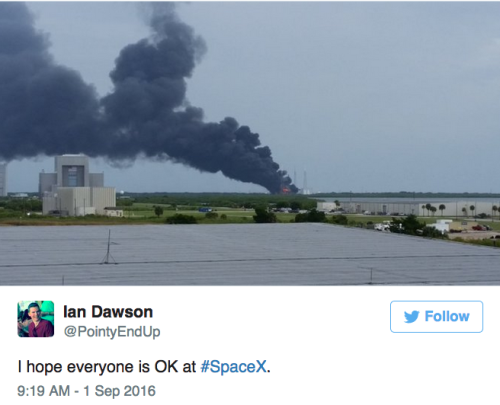 the-future-now:Breaking: SpaceX rocket explodes at Cape Canaveral launch siteSpaceX’s Falcon 9