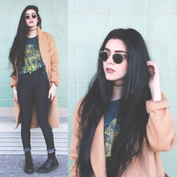 lookbookdotnu:  Blue denim and camel (by Holynights Claudia)