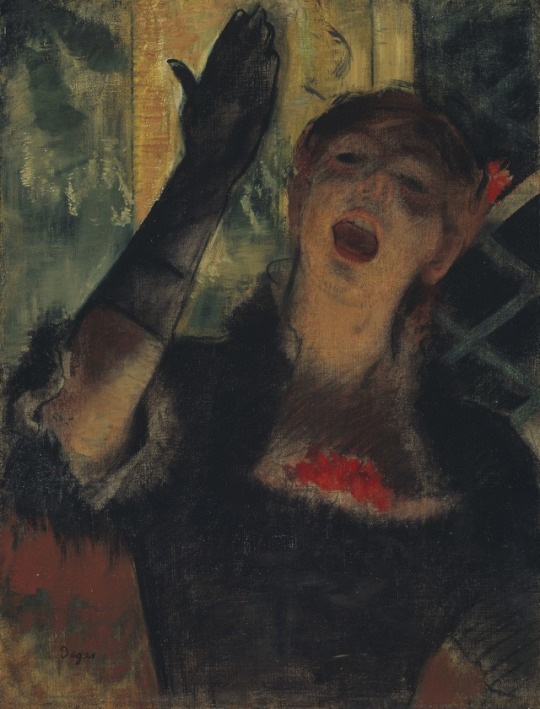 Edgar Degas (b.1834-d.1917), ‘Cafe Singer’, c.1879, oil on canvas, French, currently in the collection of the Art Institute of...