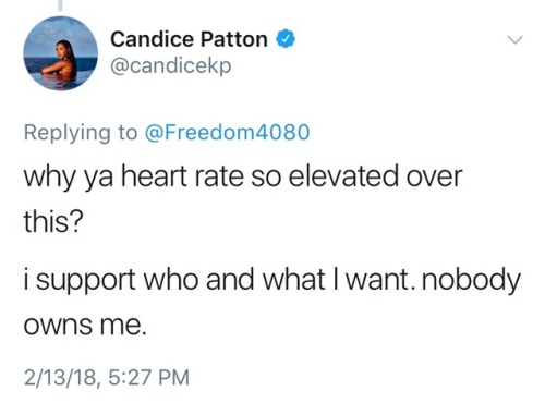 originalweirdough:  onlyblackgirl: liquidheartbeats:  I love that Candice has started to check these haters. They BEEN needed to be put in their place.  Y’all comic nerds are exhausting.    marvel bout to scoop her up 