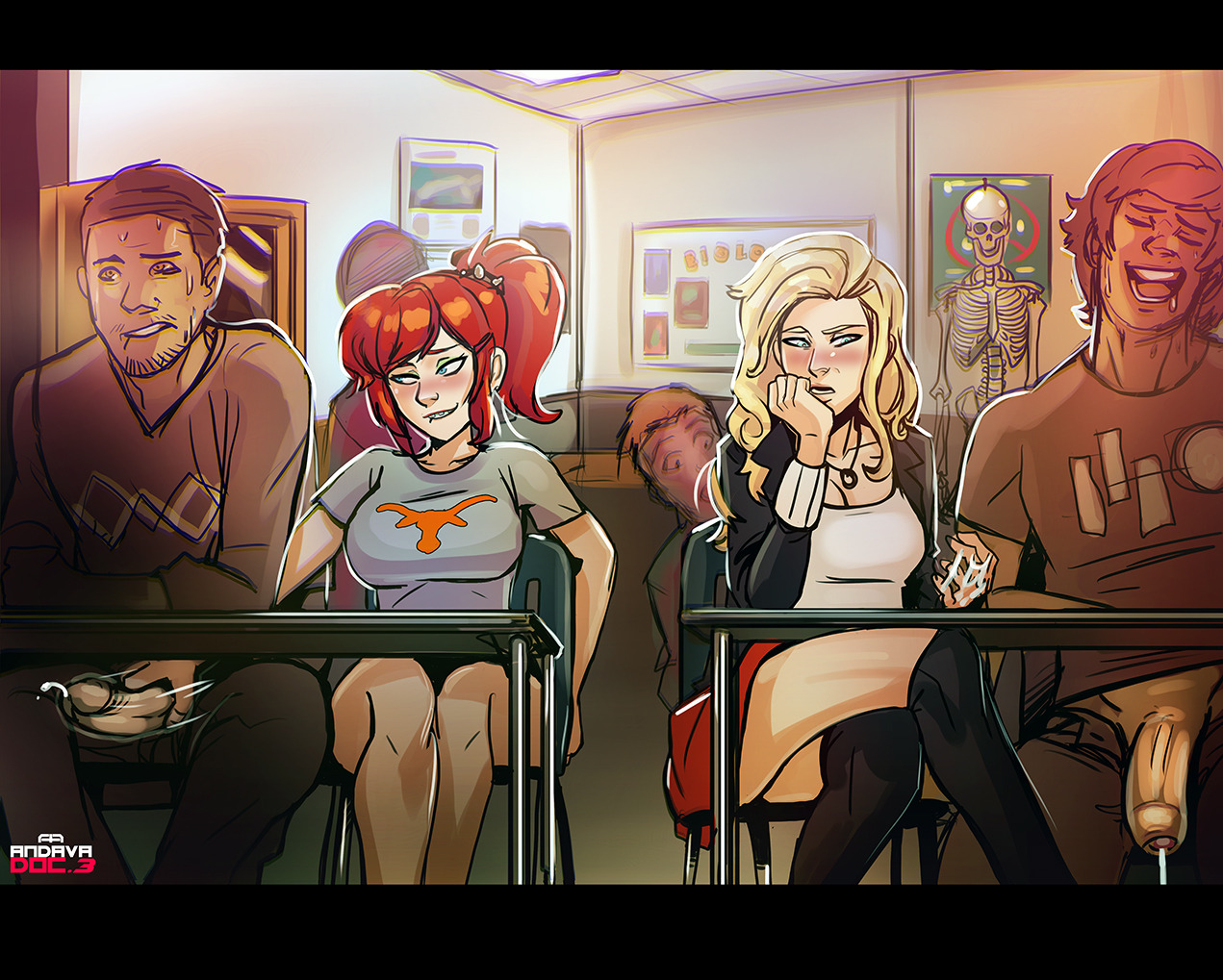 andava:    Teen!Marty and Brianna handjobs under the table  Commissioned by @redraider91!The