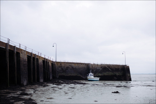 Low tide in Cancale, Brittany, France.