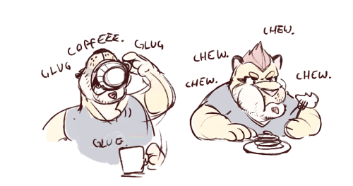 tulerarts:  The morning routine: at least the hair looks okay!