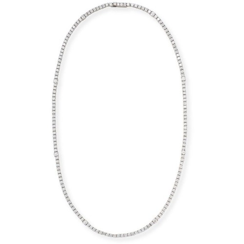 A. Link Diamond Riviera Necklace in 18K White Gold (see more 18 karat gold jewelry)