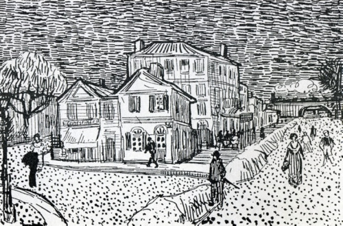 The Artist’s House in Arles, 1888, Vincent van GoghMedium: ink,paperwww.wikiart.org/en