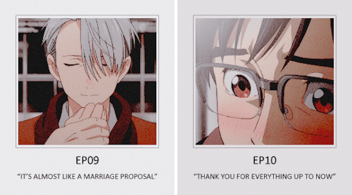 nikifohov:History has been made » Victuuri through all the episodes