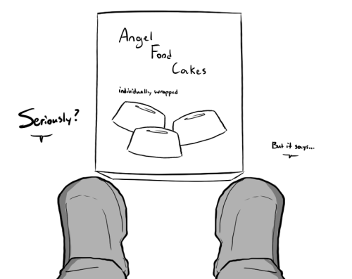 ask-tinycas:  It turns out it is just the name of the food, it is not made for Angels…It tasted nice anyway.