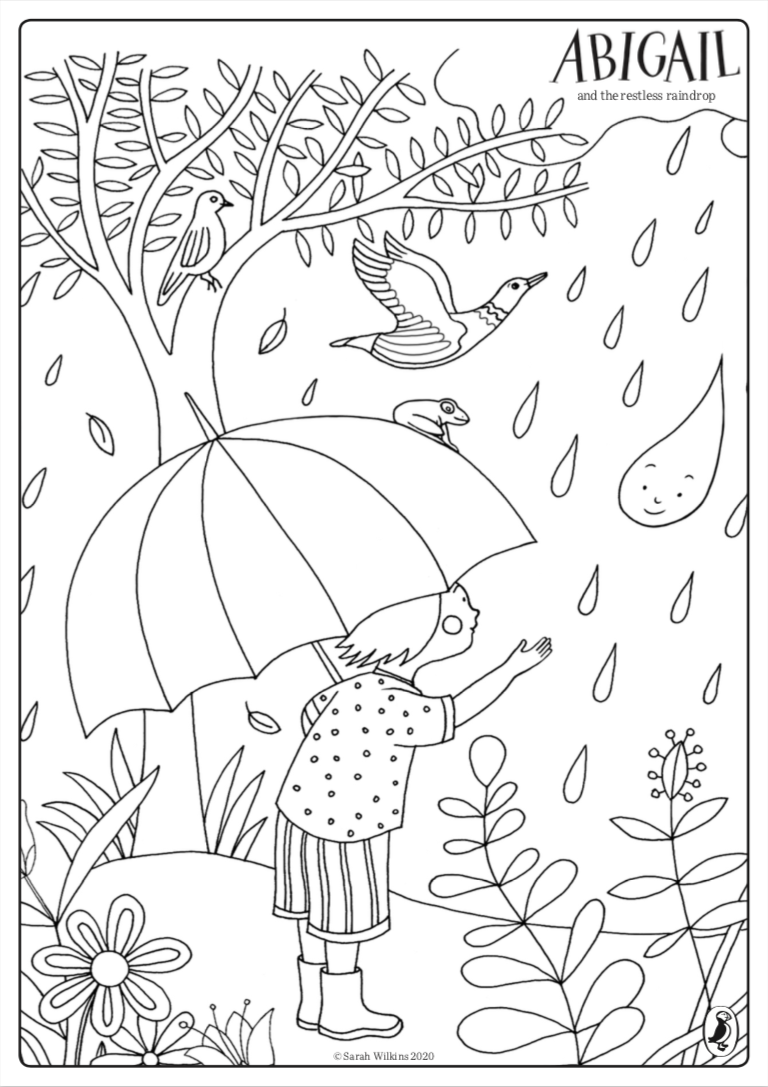 rain drop coloring pages