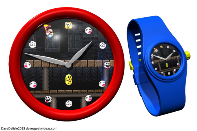 it8bit:  Super Mario World Clock Face Created by Dave Delisle