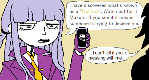 ghostsdailyart: Day 49/365kyoko and memes is just really funny to me