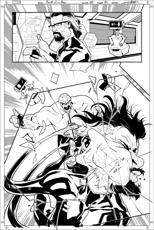 Marvel 2 in One #05, by Chip Zdarsky, Frank Martin and me, is out tomorrow! Here’s a BW preview ;)