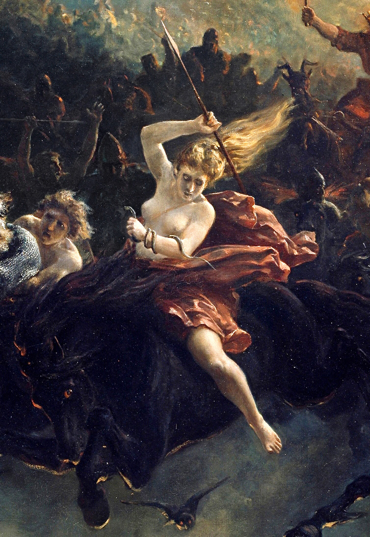 aqua-regia009:  Åsgårdsreien / The Wild Hunt (1872) -  Peter Nicolai Arbo  