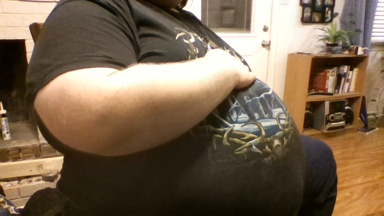 I felt pretty stuffed after dinner.  Do I look any bigger?