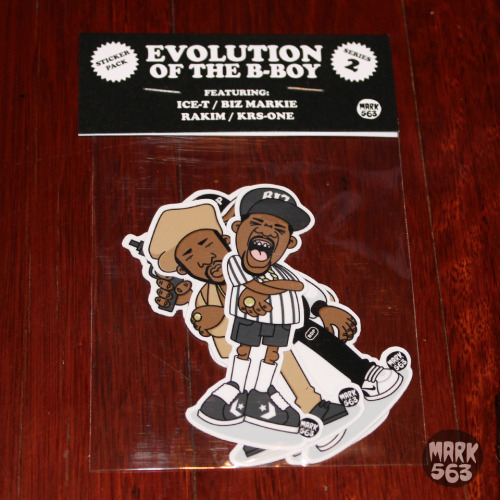 Evolution of the B-Boy Series 2 Sticker Packs (featuring Ice-T, Biz Markie, KRS-One & Rakim) for