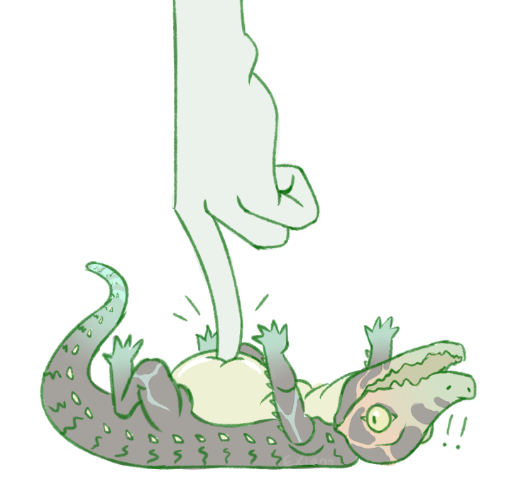 avianalaric:I like to spend my time drawing squishy alligator-esque familiars for