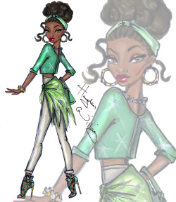 haydenwilliamsillustrations:  Disney Diva Fashionistas by Hayden Williams: Tiana