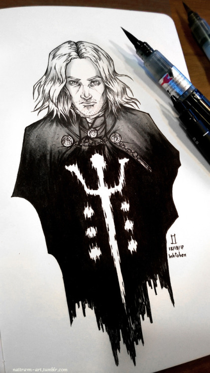 thecrimsonvalley: nattravn-art: Inktober day 13. Theme: Rune. It’s been a while I wanted to dr