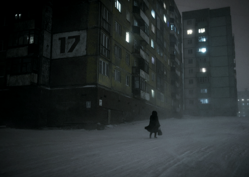 elayesildogan:   Norilsk, Russia, an industrial city in the Artic Circle.