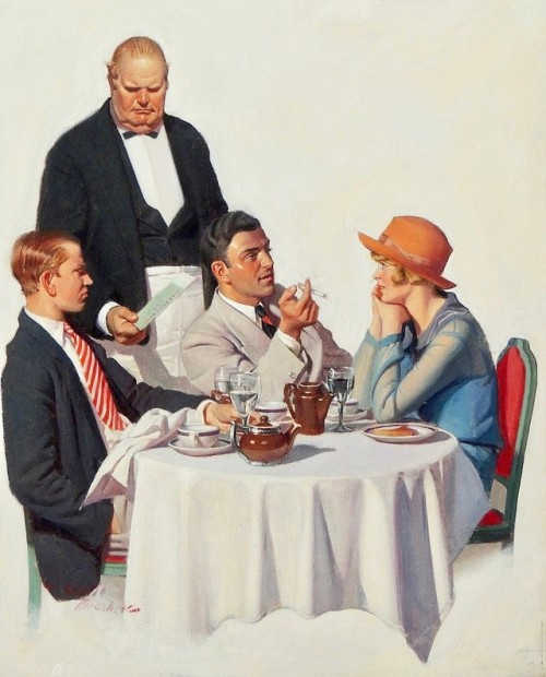heavenpoison: Leslie Thrasher (1889–1936), Liberty Magazine Cover, October 2, 1920, Oil on can