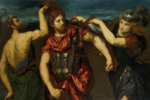 kecobe:ParisBordone (Italian; 1500–1571)Perseus Armed by Mercury and Minerva (A Young Hero Armed by 