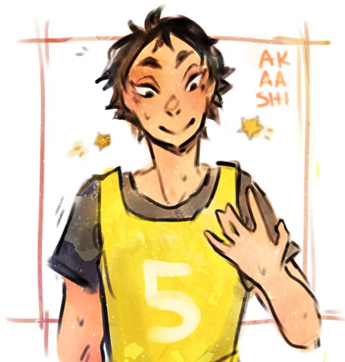 juuzous13donuts:  schaaf-art:  fukurodani week day 7 ♥ akaashi + euphoria happy akaashis warm my heart!  @helical-synodic 