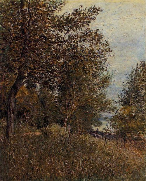 artist-sisley: A Corner of the Roches Courtaut Woods, June, 1884, Alfred SisleyMedium: oil,canvas