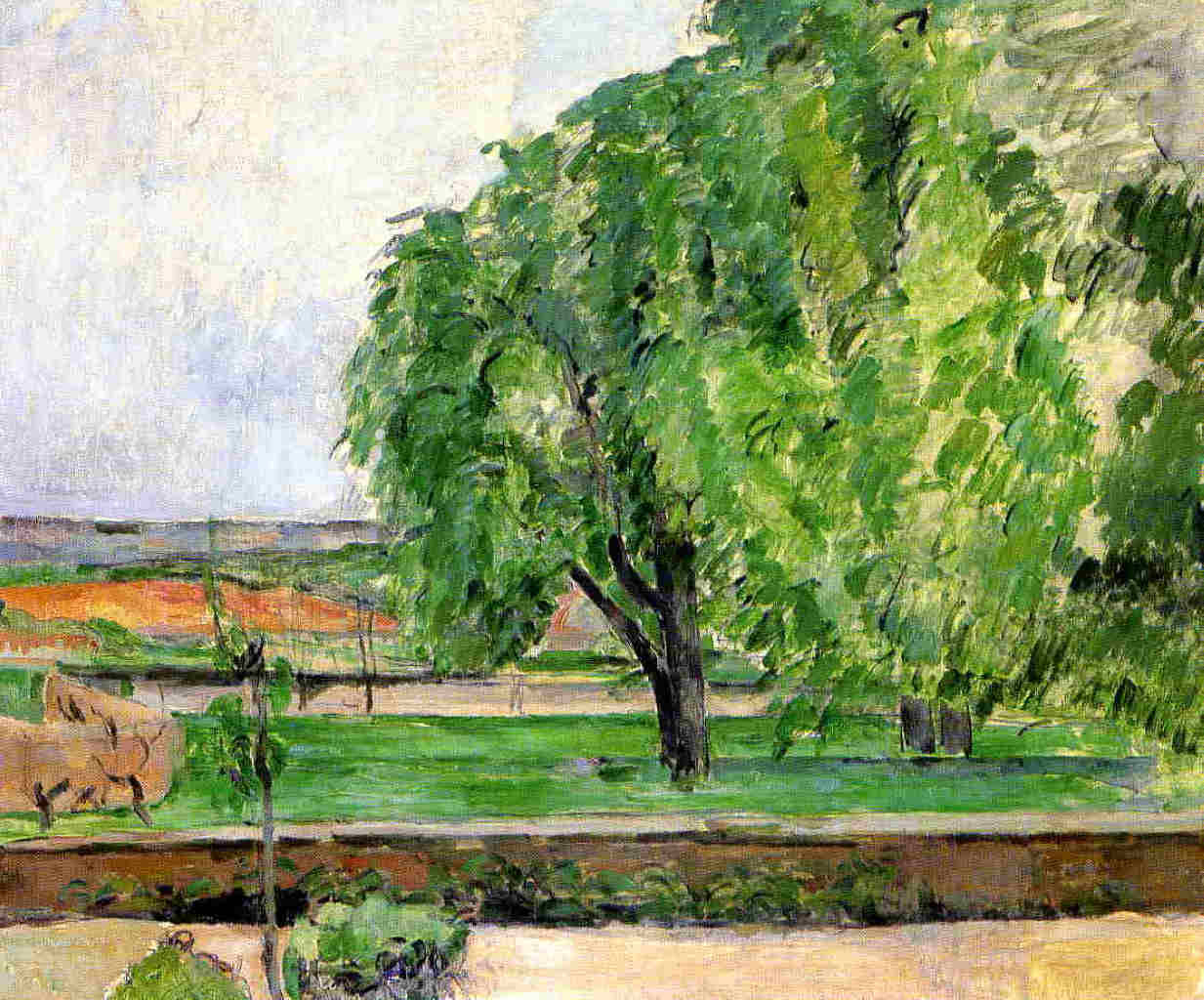 artist-cezanne: Landscape at the Jas de Bouffin via Paul Cezanne Size: 45x54 cmMedium: