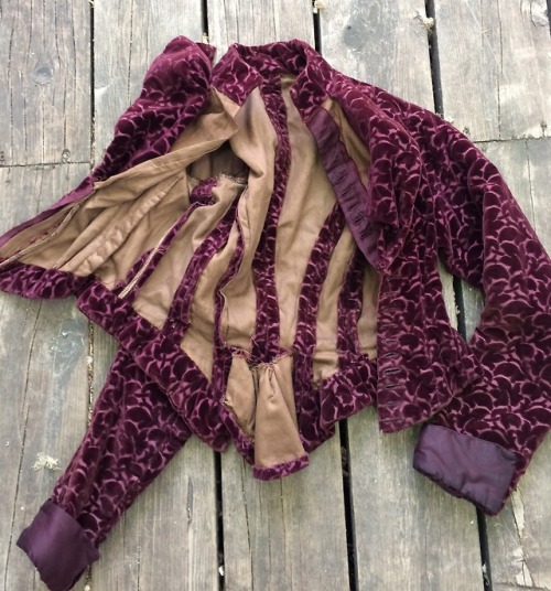 Victorian Jacket Purple Velvet Brocade 1800s Antique Vintage XS 31 24 www.etsy.com/listing/6