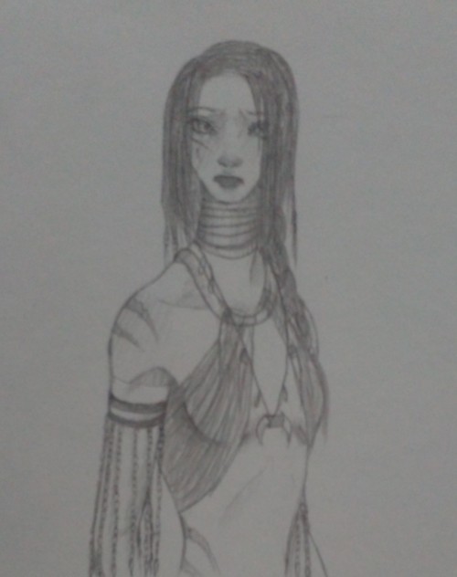 Sketch Of Kiara's Armor And Her Hunting Clothes, The Last Three Are Festival Clothes