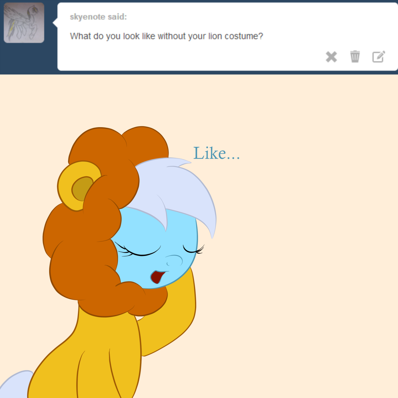 ask-leo-pony:  &lt;Leo&gt; When I mean infinite wardrobe, I mean it!  x3!