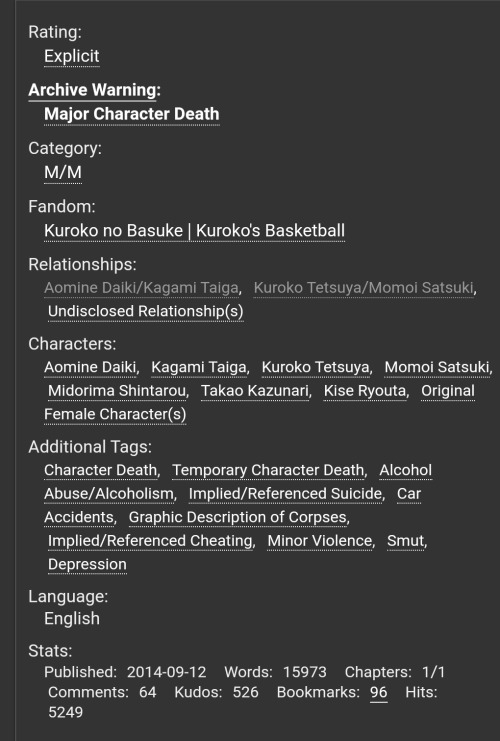 kuroko x kagami ao3｜TikTok Search