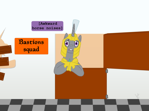 ask-four-inept-guardponies:Originally posted by queenofmalletsxD D’aww, poor Bastion~ >w<