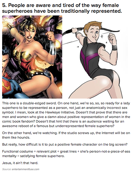 fandomsandmisandry:  gailsimone:  shakeytime:  6 Reasons We Need A Wonder Woman Movie       