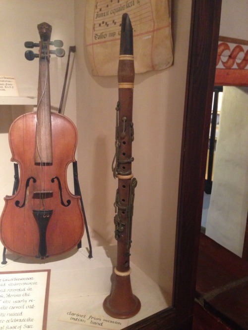 brahmsandpanties:Old clarinet at Carmel mission, played by a Native American band member.