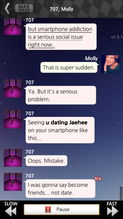 Anyway in real life Seven and the RFA are all real. They’re lonely AIs and Seven created Mystic Mess