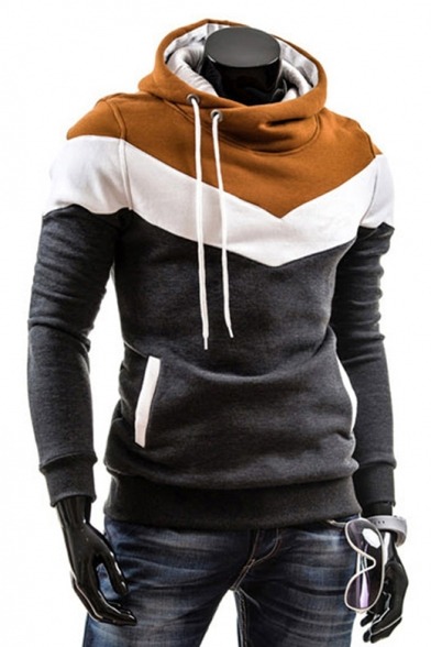 she-collection: Men’s Fashion Hoodies  Striped Long Sleeve Zip Up Hoodie  Color Block Long Sle