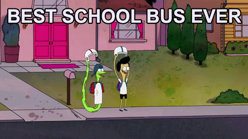 I guess going back to school isn’t too bad when you’re riding in this…