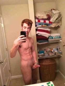 gayguysselfshots:  Redhead with [M]orning wood. :) more @ http:/homemadegayporn.net