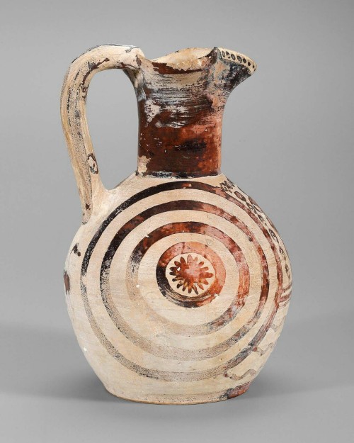 whatshouldwecallhomer: theancientwayoflife: ~ Pitcher (Oinoche) Culture: Greek Period: Late Geometri